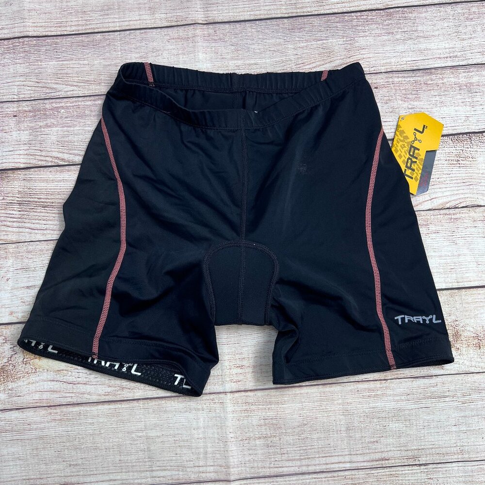 TRAYL Cycling Shorts‎ Women Small Black Padded Chamois Bike Shorts NEW
